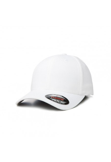 curved peak cap white