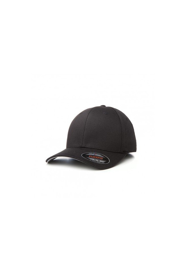 curved peak cap black